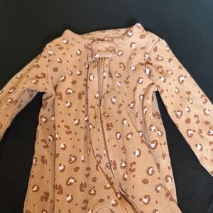 Carter's Brown Leopard Newborn Onesie